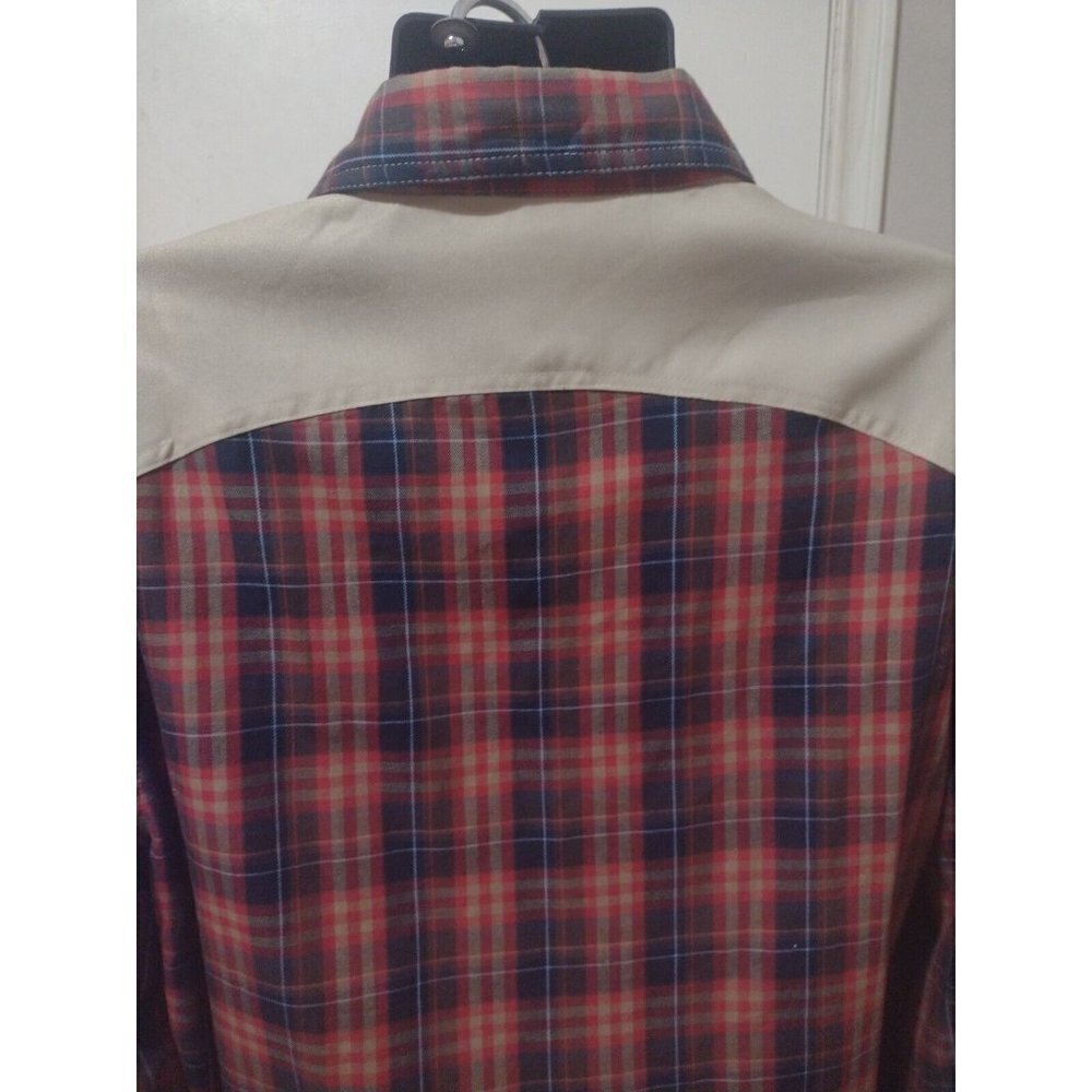 Men's Pride of The Nation Long Sleeve MultiColor Button Shirt 2XL Elbow Patch - Picture 6 of 11